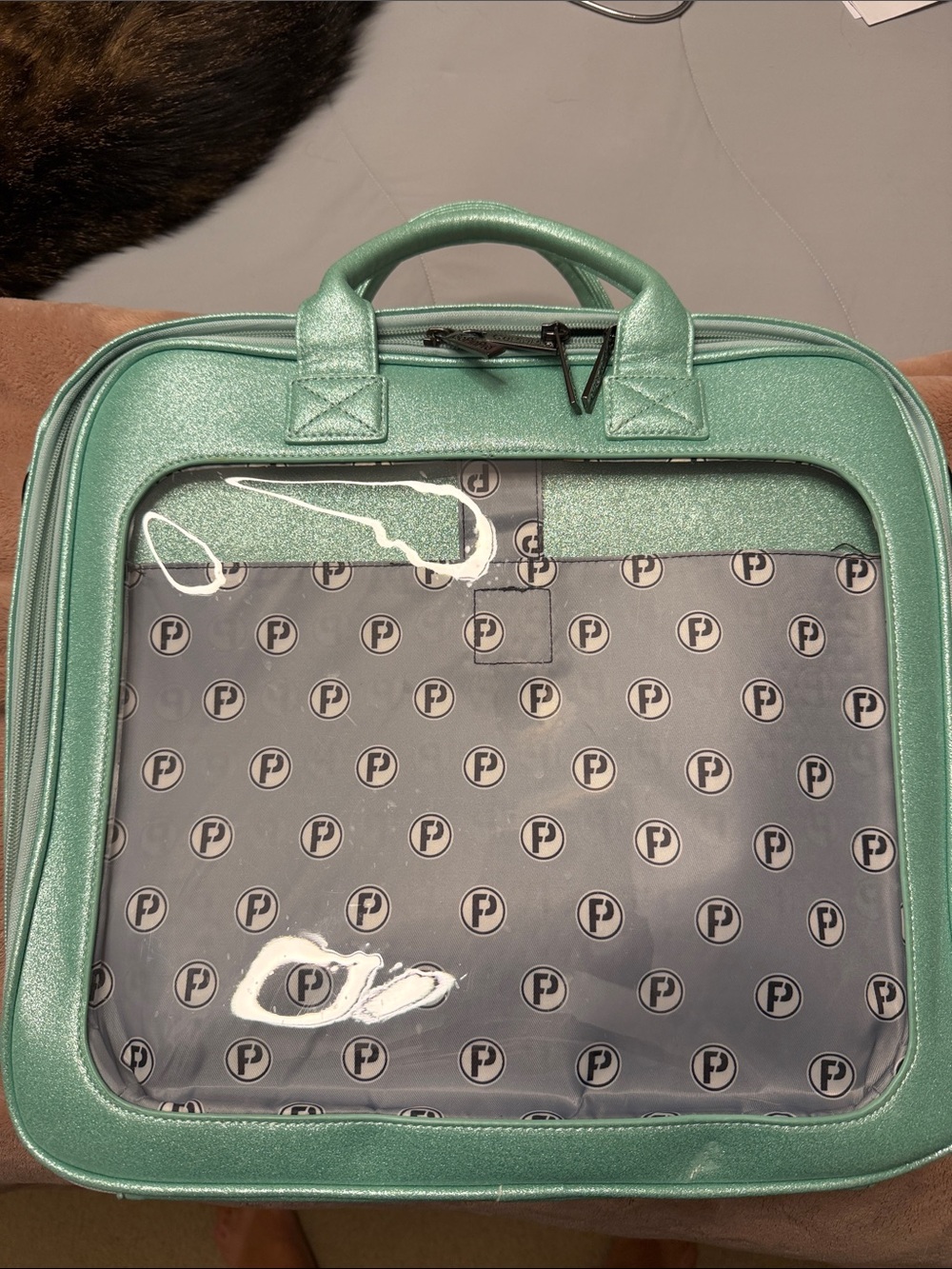 Very good used PinFolio® Regal Window in Sparkle Tiffany blue